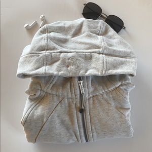 Heather gray Lululemon Scuba hoodie size 10